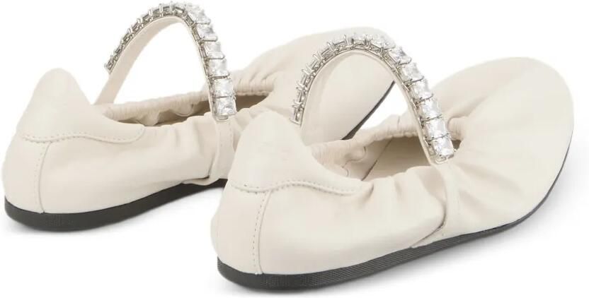 Jimmy Choo Jade ballerina's verfaaid met kristallen Beige - Foto 5