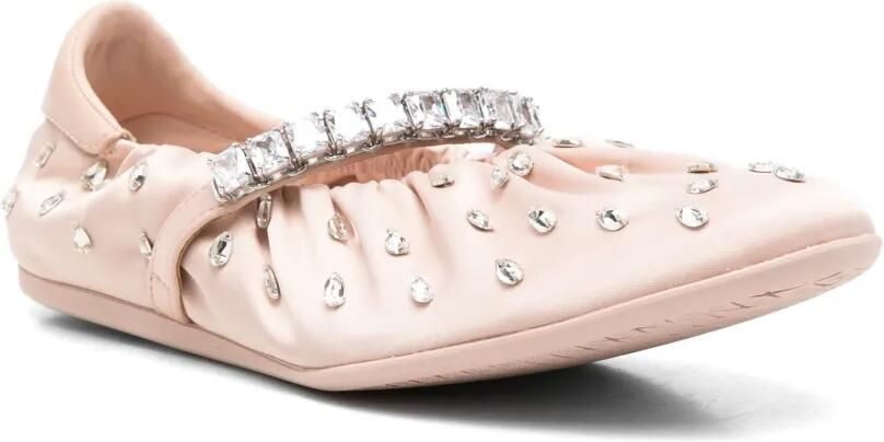 Jimmy Choo Jade ballerina's verfaaid met kristallen Roze - Foto 2