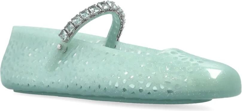 Jimmy Choo Jelly ballerina's Groen