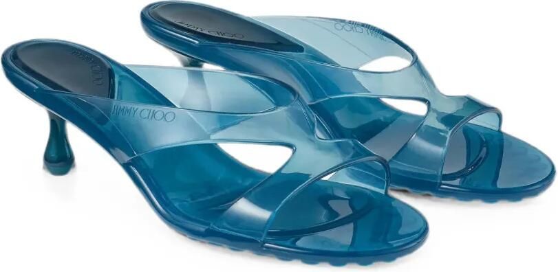 Jimmy Choo Jelly Drop 50 Light Lagoon Jelly sandalen Blauw - Foto 4