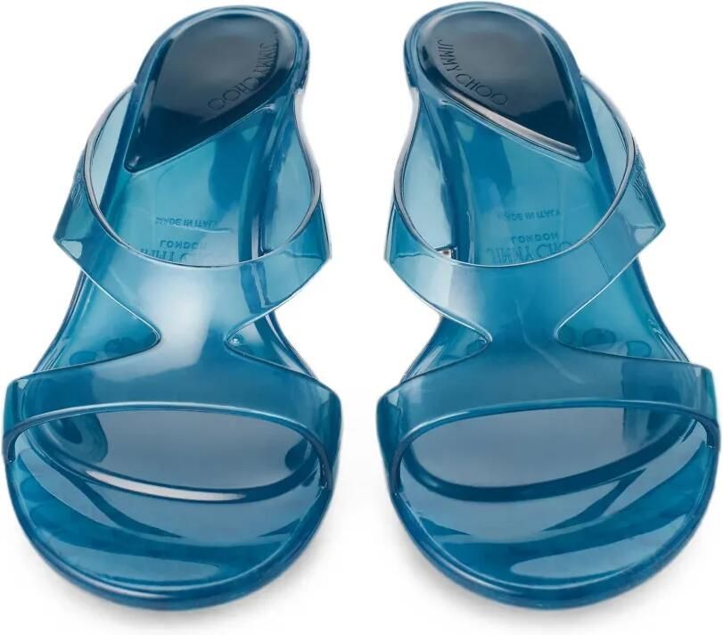 Jimmy Choo Jelly Drop 50 Light Lagoon Jelly sandalen Blauw - Foto 3