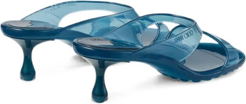 Jimmy Choo Jelly Drop 50 Light Lagoon Jelly sandalen Blauw - Foto 5