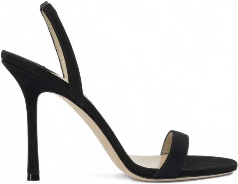 Jimmy Choo Jenn 100 suède sandalen Zwart