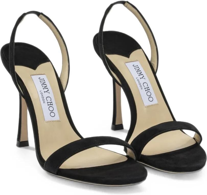 Jimmy Choo Jenn 100 suède sandalen Zwart - Foto 3