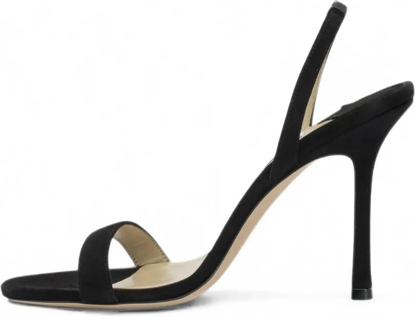 Jimmy Choo Jenn 100 suède sandalen Zwart - Foto 5