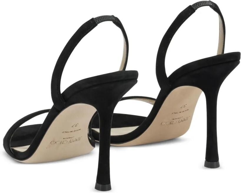 Jimmy Choo Jenn 100 suède sandalen Zwart - Foto 4