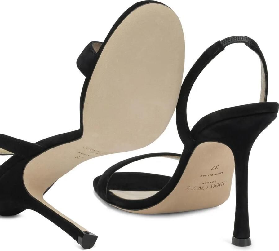 Jimmy Choo Jenn 100 suède sandalen Zwart - Foto 2