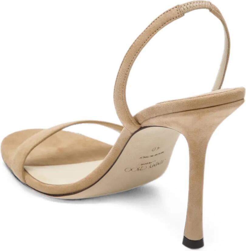 Jimmy Choo Jenn 100 suède slingback sandalen Beige - Foto 2