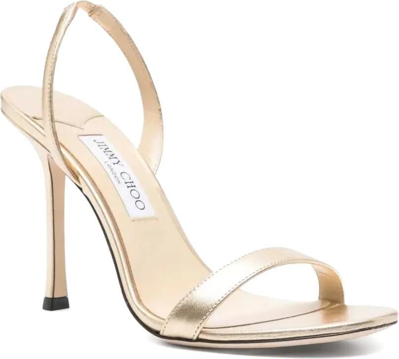 Jimmy Choo Jenn leren sandalen Goud