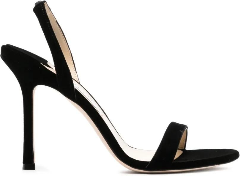 Jimmy Choo Jenn velvet sandals Zwart