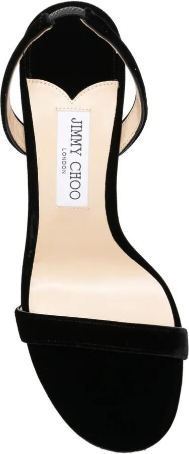 Jimmy Choo Jenn velvet sandals Zwart - Foto 4