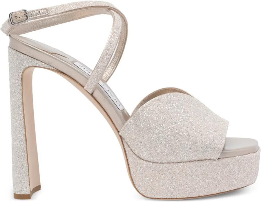Jimmy Choo Karli sandalen met plateauzool Beige