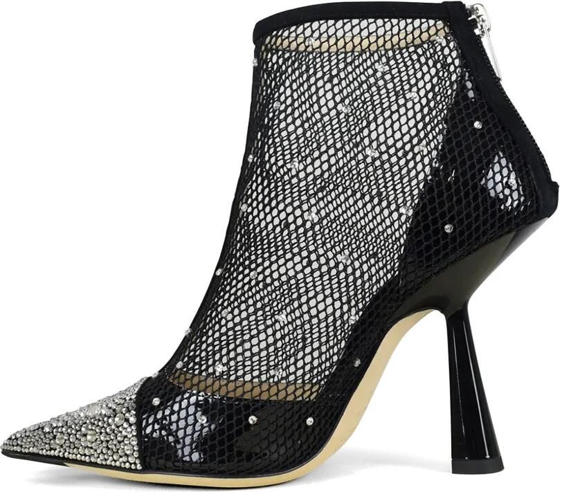 Jimmy Choo Kix enkellaarzen verfraaid met kristallen Zwart - Foto 3