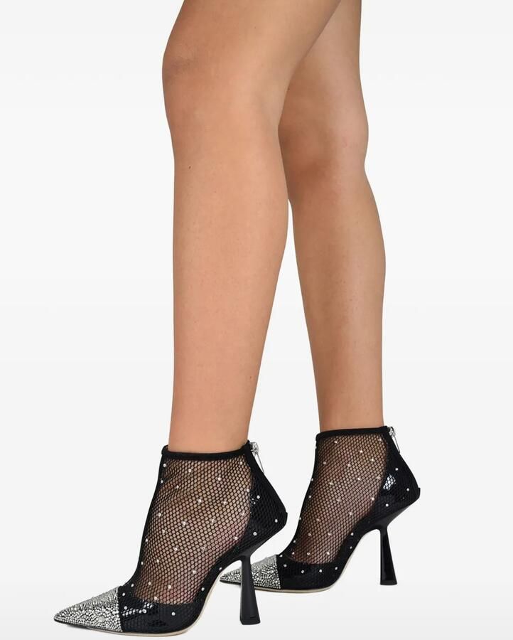 Jimmy Choo Kix enkellaarzen verfraaid met kristallen Zwart - Foto 2