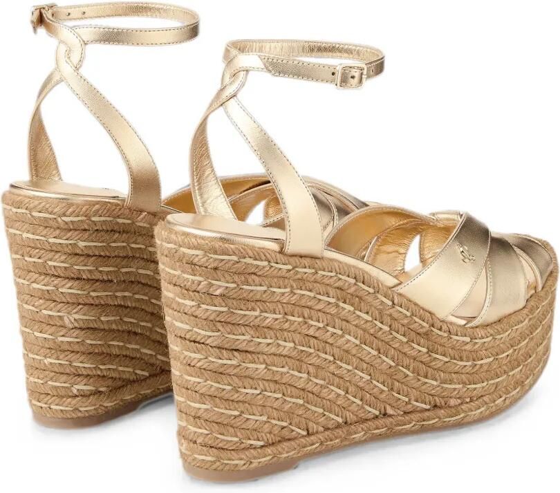 Jimmy Choo Korra 100 goudkleurige metallic nappa leren sleehak - Foto 3