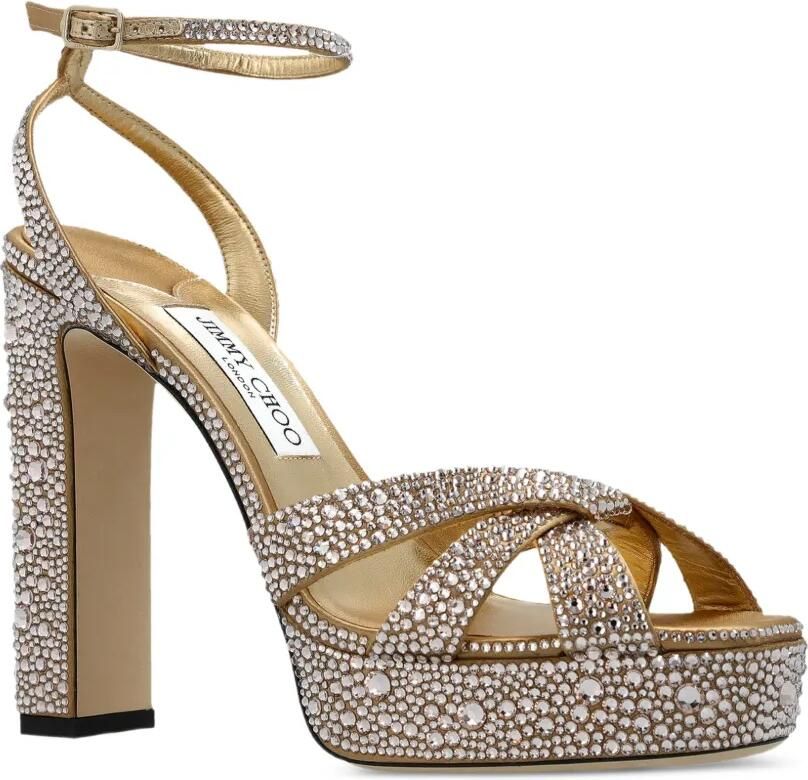 Jimmy Choo Kove sandalen verfraaid met kristallen Beige - Foto 4