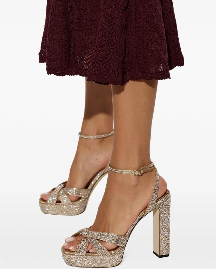 Jimmy Choo Kove sandalen verfraaid met kristallen Beige - Foto 3