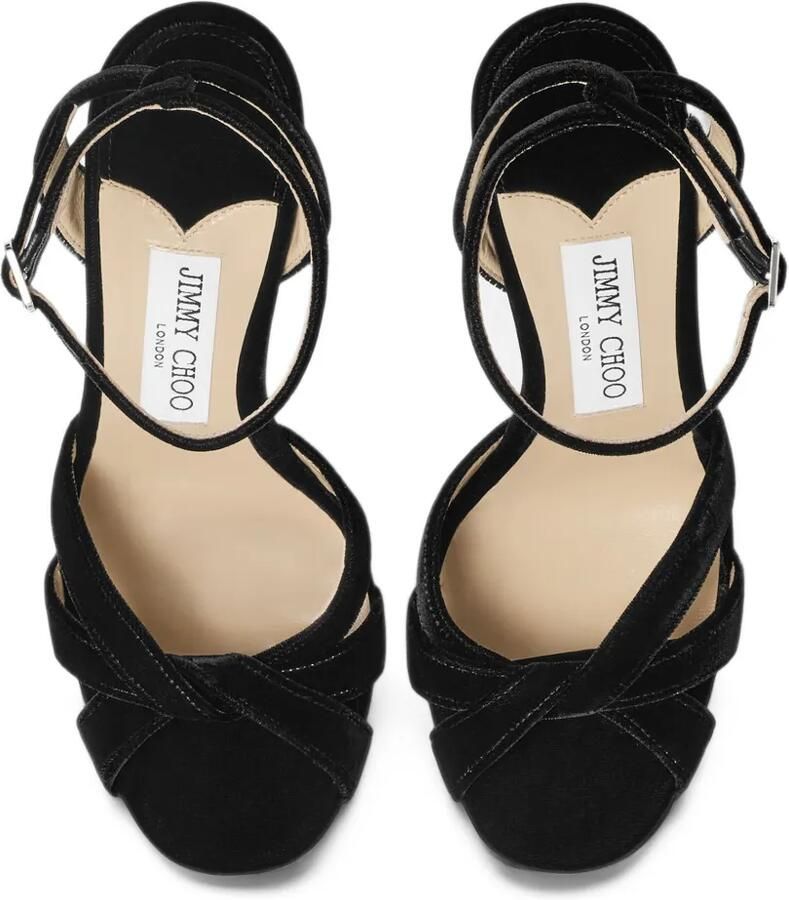 Jimmy Choo Kove velvet platform sandals Zwart - Foto 2