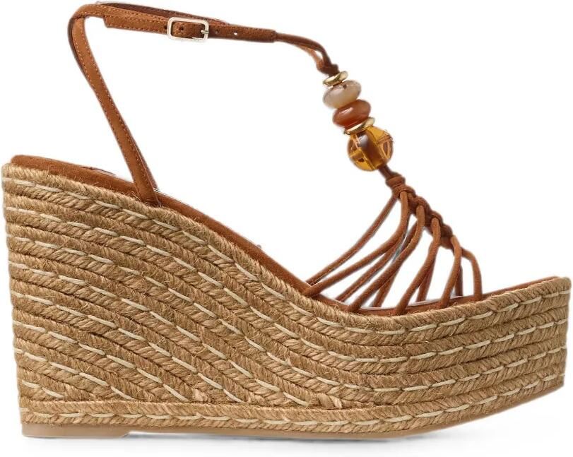 Jimmy Choo Lemi espadrilles verfraaid met kralen Bruin - Foto 1