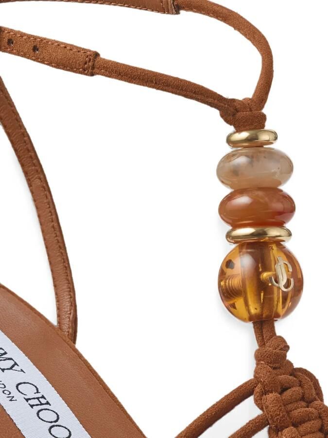 Jimmy Choo Lemi espadrilles verfraaid met kralen Bruin - Foto 3