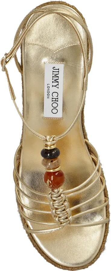 Jimmy Choo Lemi Wedge 50 sandalen verfraaid met kralen Goud - Foto 5