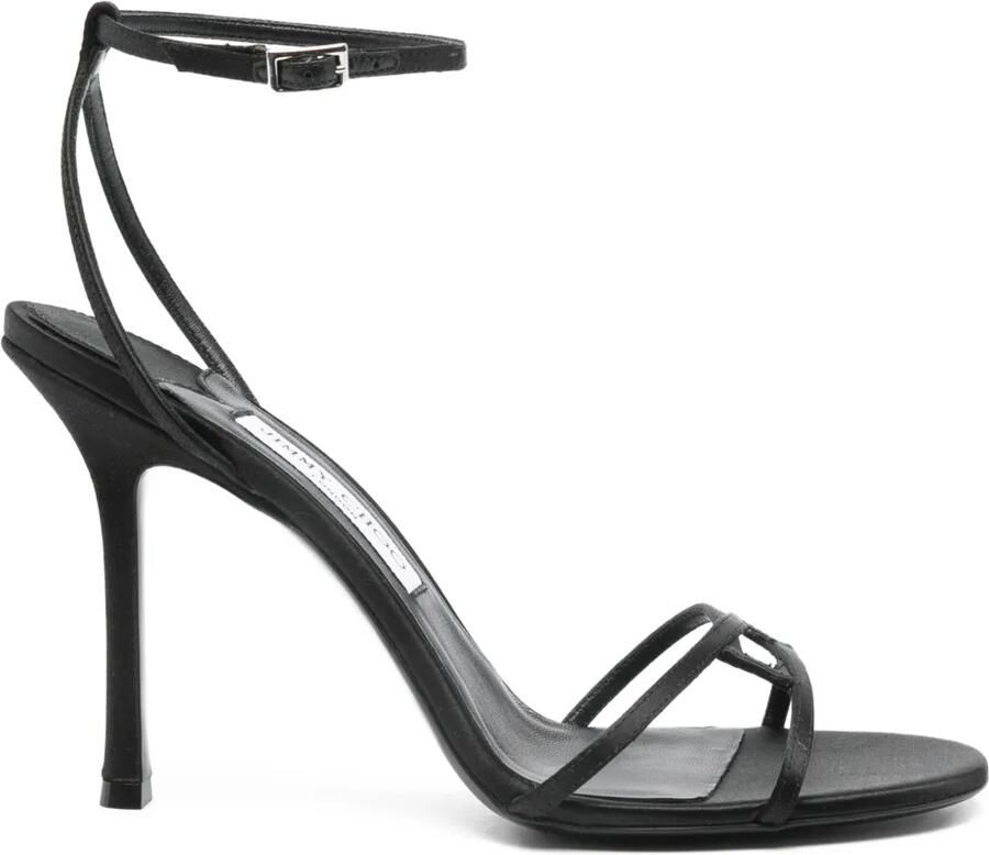 Jimmy Choo Leo 100mm sandalen Zwart