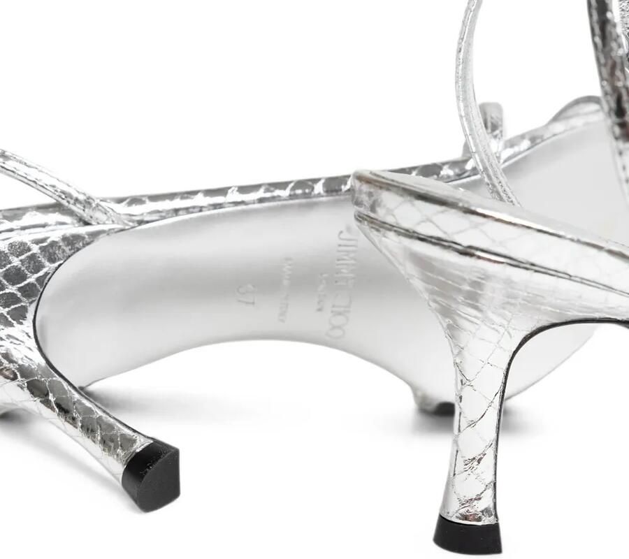 Jimmy Choo Leo 65 suède sandalen Zilver - Foto 2
