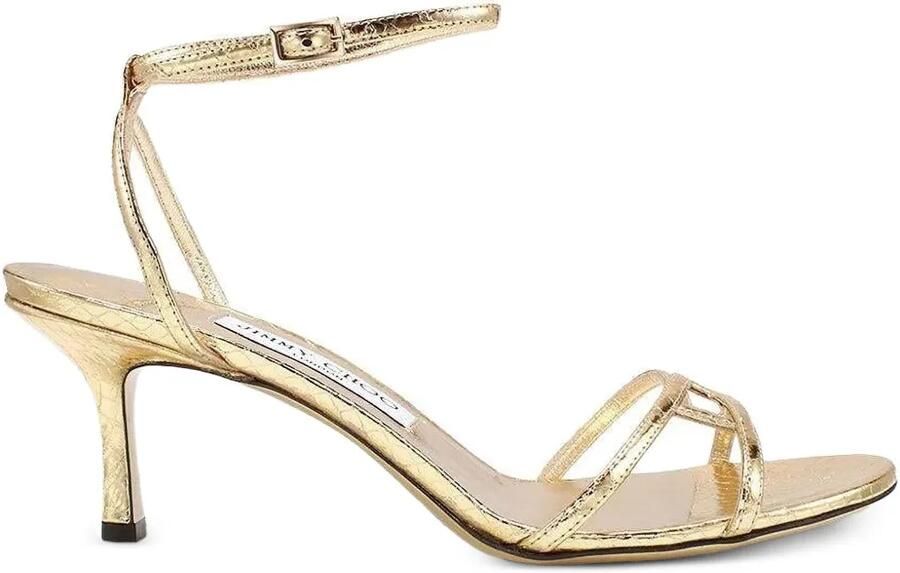 Jimmy Choo Leo 65mm sandalen Goud