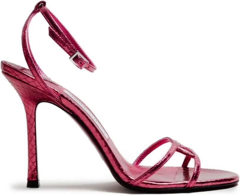 Jimmy Choo Leo sandalen van metallic leer Paars - Foto 2