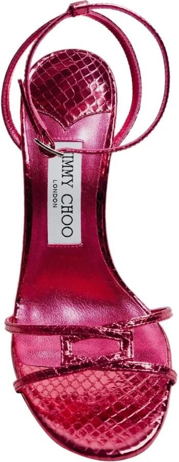 Jimmy Choo Leo sandalen van metallic leer Paars - Foto 5
