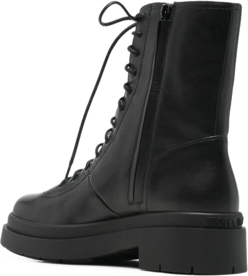 Jimmy Choo Leren veterlaarzen Zwart - Foto 2