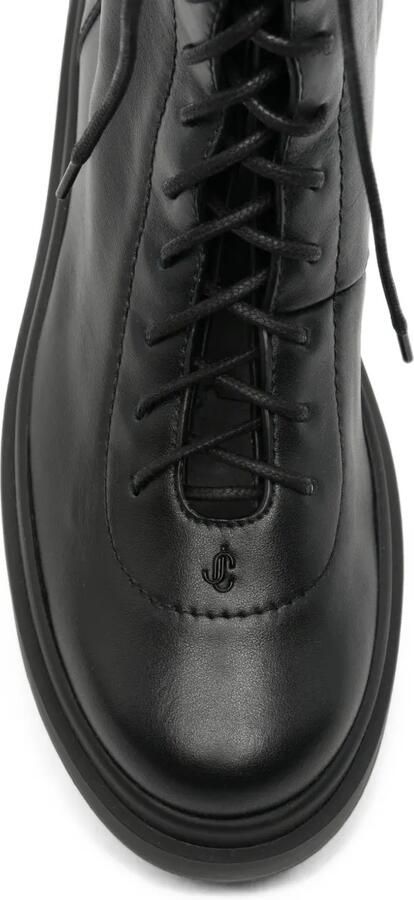 Jimmy Choo Leren veterlaarzen Zwart - Foto 3