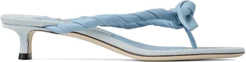Jimmy Choo Liss 35 gevlochten geknoopte muiltjes Blauw