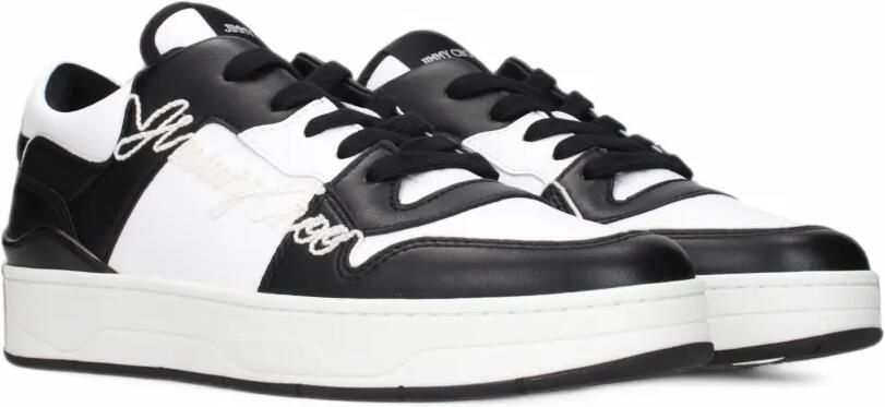 Jimmy Choo logo-embroidered panelled sneakers Zwart - Foto 3