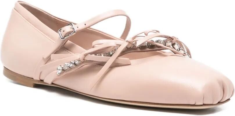 Jimmy Choo Loli Ballerina's verfraaid met kristallen Roze - Foto 3