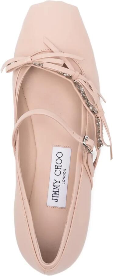 Jimmy Choo Loli Ballerina's verfraaid met kristallen Roze - Foto 2