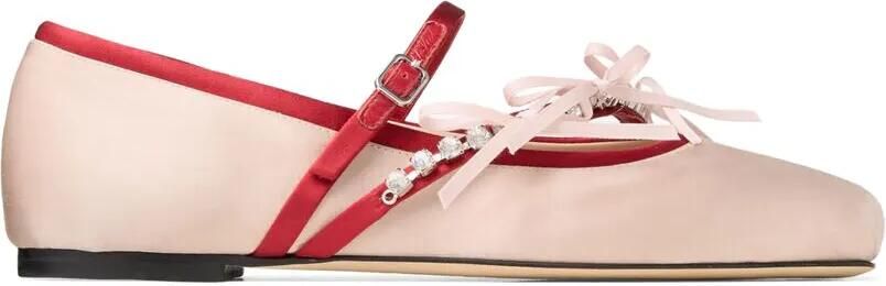 Jimmy Choo Loli ballerina's verfraaid met kristallen Roze