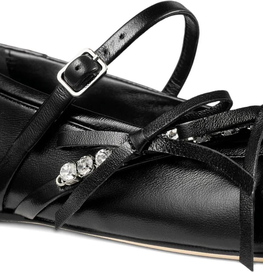Jimmy Choo Loli verfraaide ballerina's Zwart