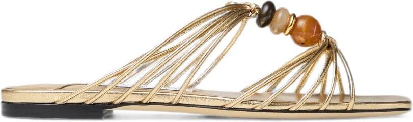 Jimmy Choo Lova platte sandalen Goud