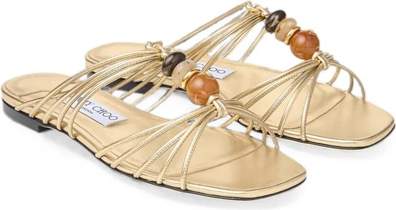Jimmy Choo Lova platte sandalen Goud - Foto 4