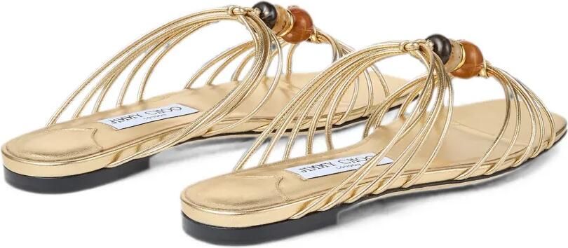 Jimmy Choo Lova platte sandalen Goud - Foto 5