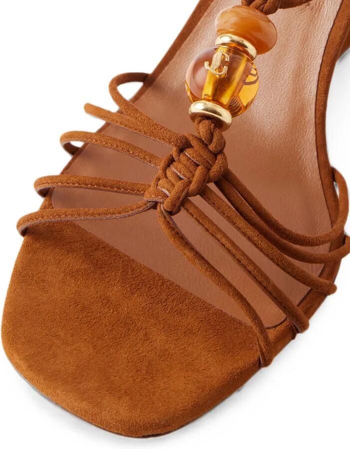 Jimmy Choo Lova suède sleehaksandalen verfraaid met kralen Bruin - Foto 2