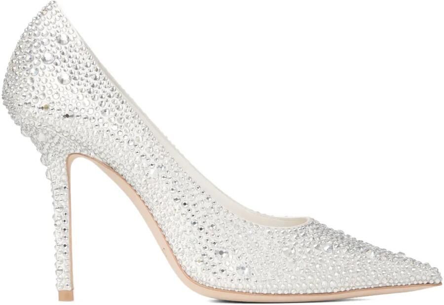 Jimmy Choo Love 100 pumps verfraaid met kristallen Zilver