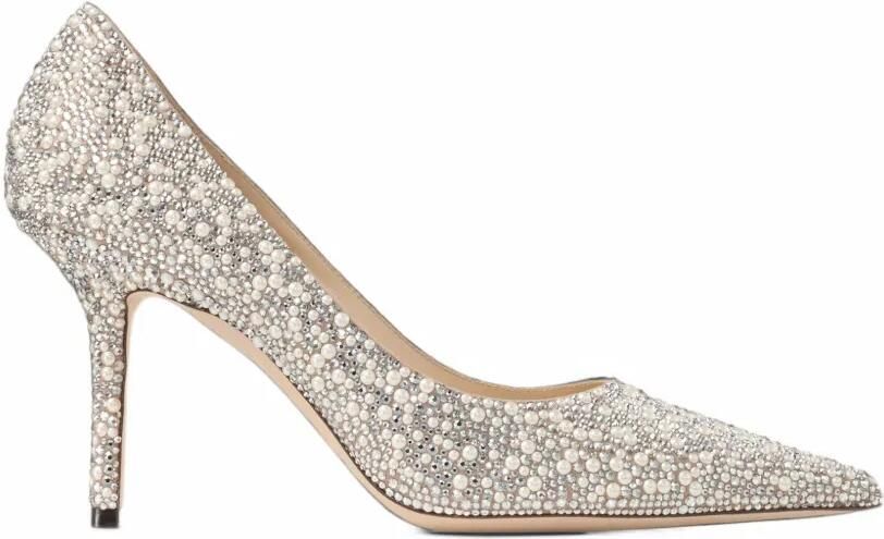 Jimmy Choo Love 85 crystal-embellished pumps Beige