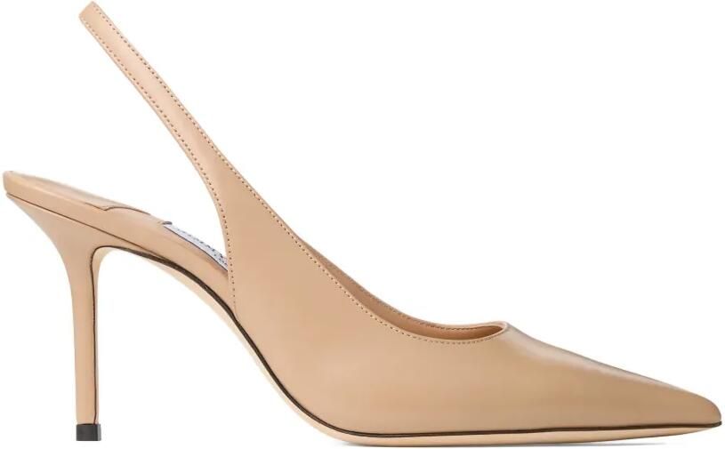 Jimmy Choo Love 85 kalfsleren slingback pumps met ketting Beige