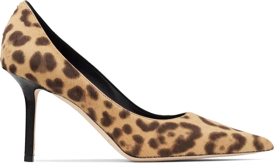 Jimmy Choo Love 85 mm pumps met luipaardprint Beige