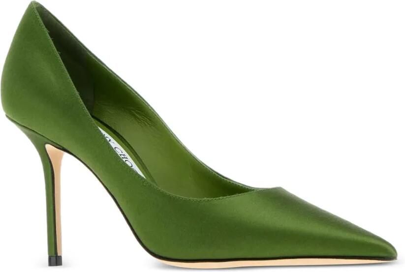 Jimmy Choo Love 85 satijnen pumps Groen - Foto 2