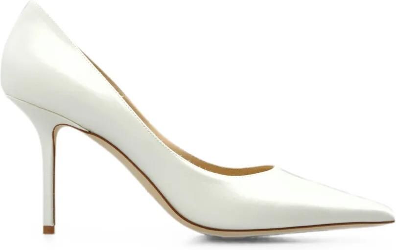 Jimmy Choo Love 85 satijnen pumps Wit
