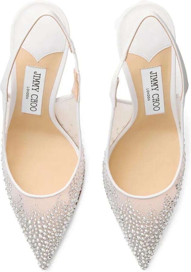 Jimmy Choo Love 85 slingback pumps Wit - Foto 3