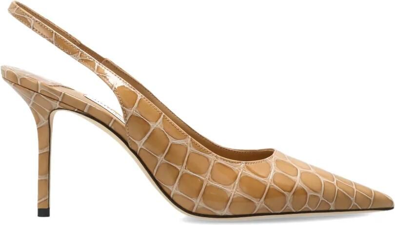 Jimmy Choo Love leren slingback pumps met puntige neus Beige